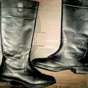 Ralph Lauren black leather riding boots